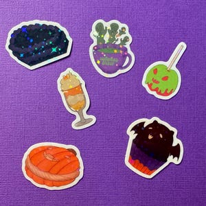 Halloween Desserts Aufkleber Set | Süßes oder Saures Aufkleber | Gruselige Aufkleber | Niedlich | Lebensmittel AufkleberHalloween Aufkleber | Dessert Aufkleber