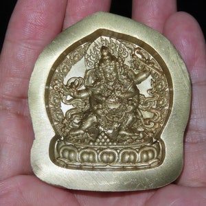 Exquisite Buddhist 4.5cm Copper Red Jambhala Tsa-Tsa Maker Mold Mould (d4)