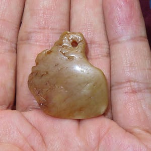 Nepal Tibet Tantric Buddhist Kapala Bone Piece Talisman Amulet Pendant (f3)