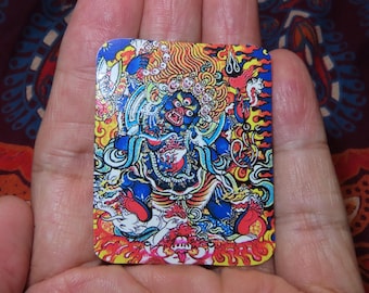 Nepal Tíbet Budista Lienzo Impreso Mahakhala Mini Thangka Thanka (s1)