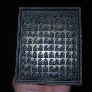 Exquisite Buddhist Gilt Copper Alloy 100 Images Jambhala Tsa-Tsa Maker Mold Mould