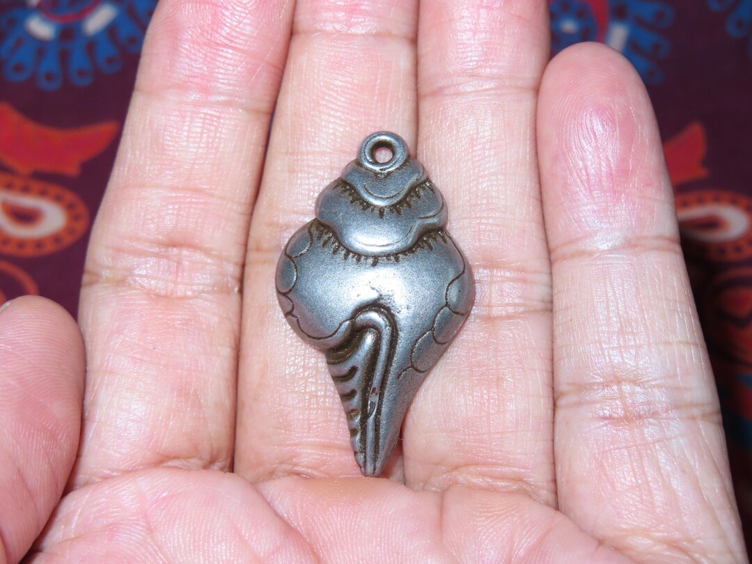 Talimanok Shell Nepal Tibet Buddhist Iron Conch Shell Talisman Pendant (w17) - Etsy
