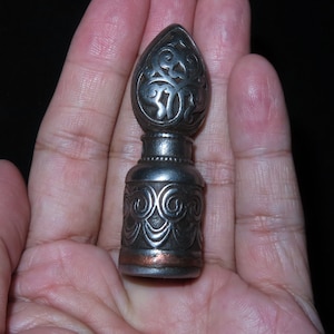 Nepal Tibet Buddhist Iron Buddhist Floral Symbol Siegel stempel Anhänger
