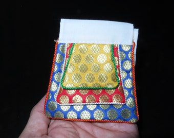 Nepal Tibet Buddhist Mantras Book Embroidery Lebel Bookmark Cloth (c2)