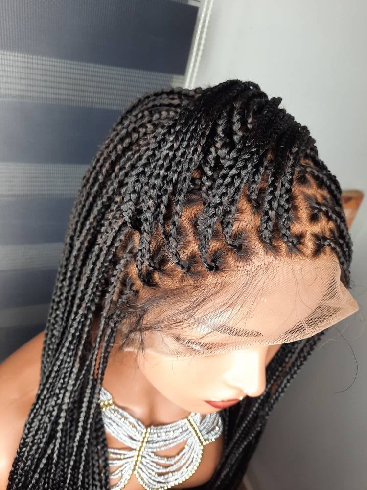 KIKI Handmade Glueless Medium Box Braids Full lace Knotless Braids