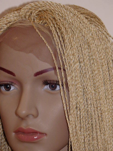 Handmade Glueless Micro Braided Lace Front Wig Small Tiny