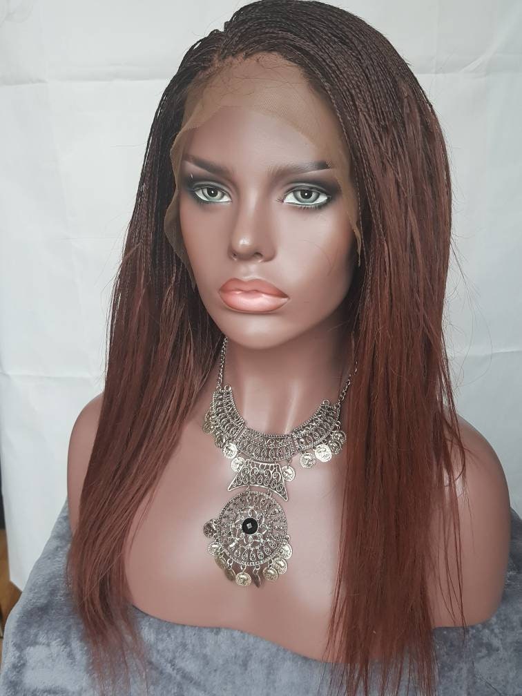 100 Human Hair Handmade Micro Micro Braids Full Lace Pick N Drop