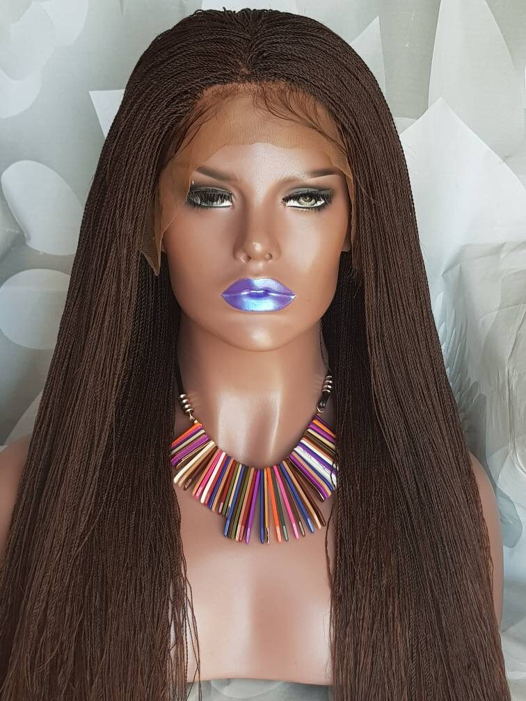 Handmade Glueless Braided FULL Lace Wig Million Senegalese Twist colour