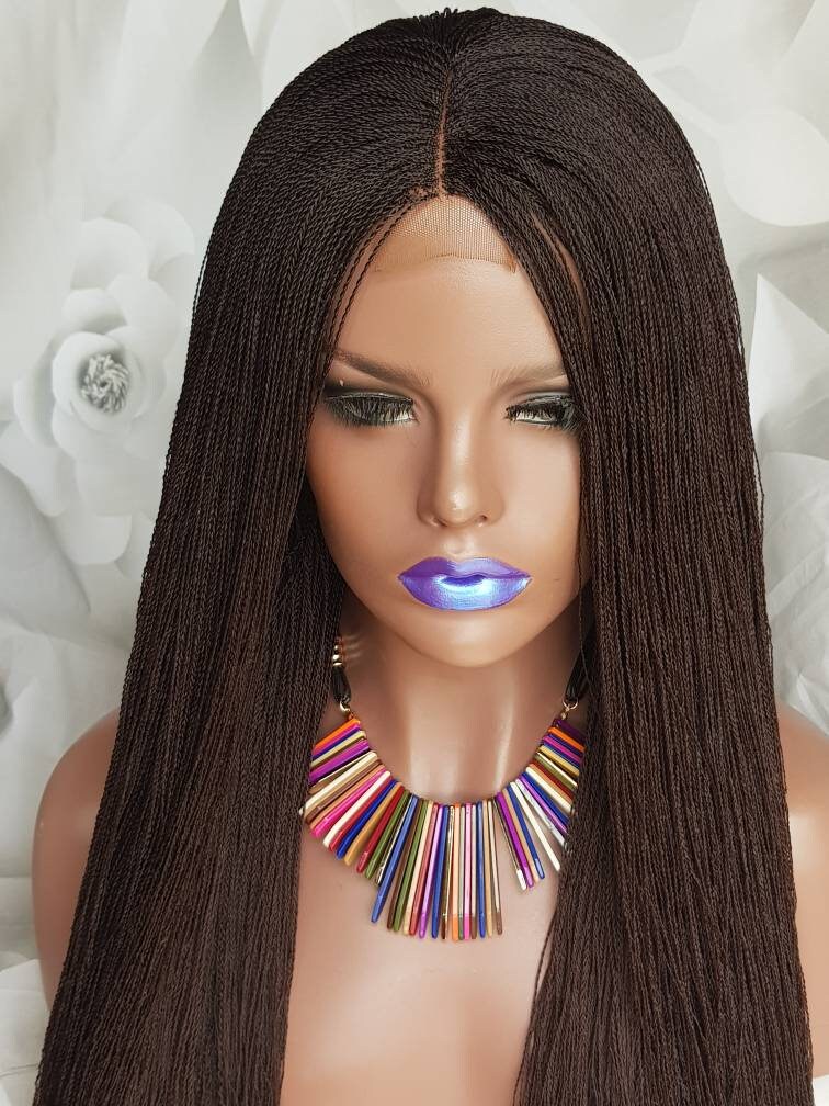 Glueless Micro Tiny Million Twist Closure Wig Senegalese Twist Colour