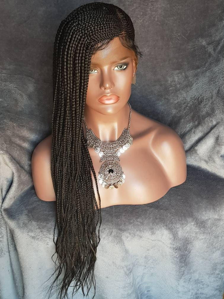 Braided FULL LACE Wig Lemonade Braids Cornrow Ghana Weave ...
