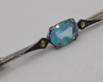 Vintage brooch, silver, aquamarine, woman brooch,girl brooch,vintage jewelry,woman gift,girl gift,woman jewelry,vintage gift