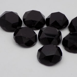 Lot of 4 Buttons, very rare buttons, black glass, vintage buttons, Authentic, vintage gift, supply, 2.8 cm, 19th century, clothing, haberdashery