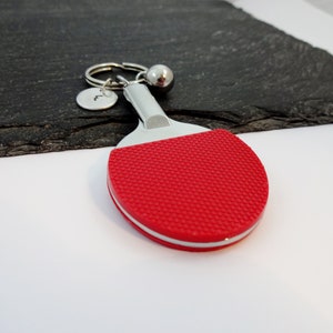 Table Tennis Keyring, Initial Keyring, Sports Keychain, Hand Stamped, Table Tennis Gift, Personalised Table Tennis Gifts, Sports Keyring image 4