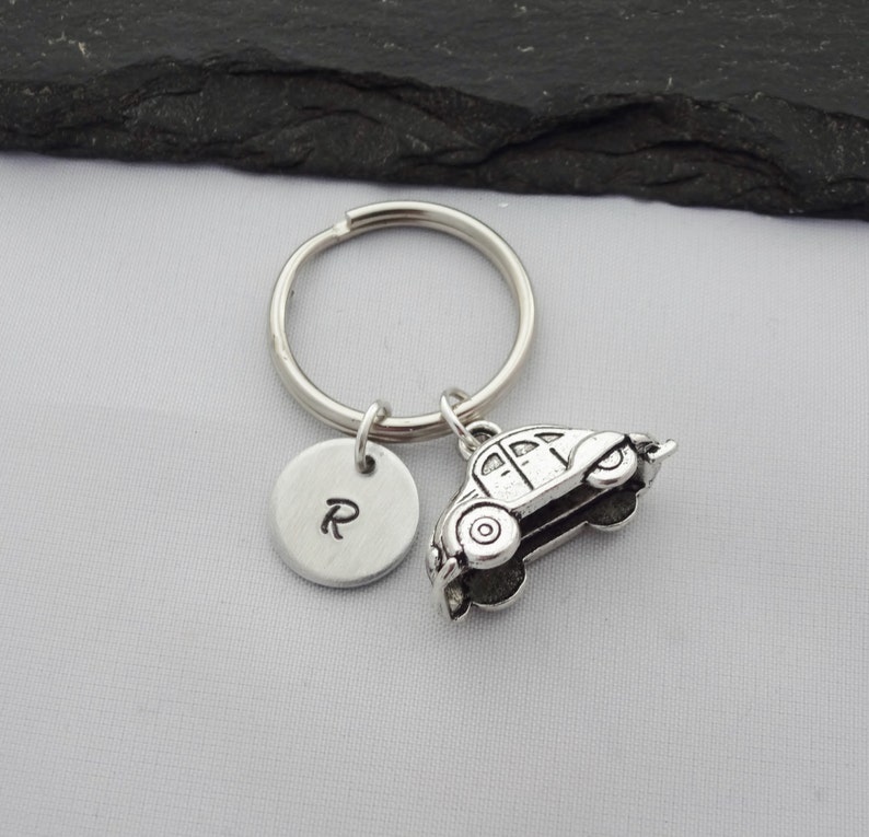 Car Keyring Initial Car Keyring Hand Stamped Keyring Travel Etsy UK