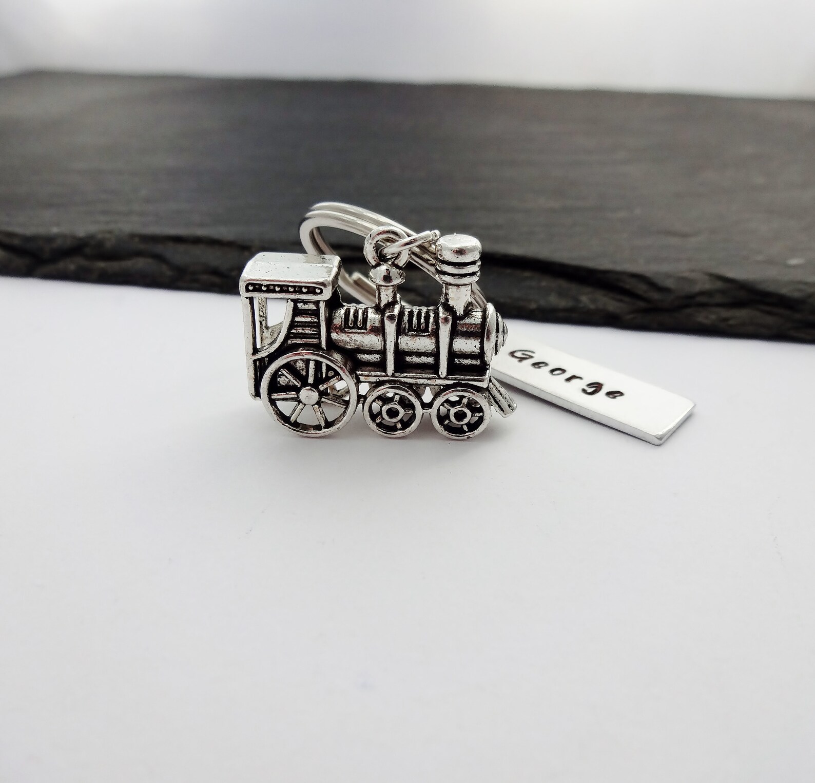 Working Train Keychain Train Keyring, Train Gifts, Name Keyring, Train Keychain, Personalised ...