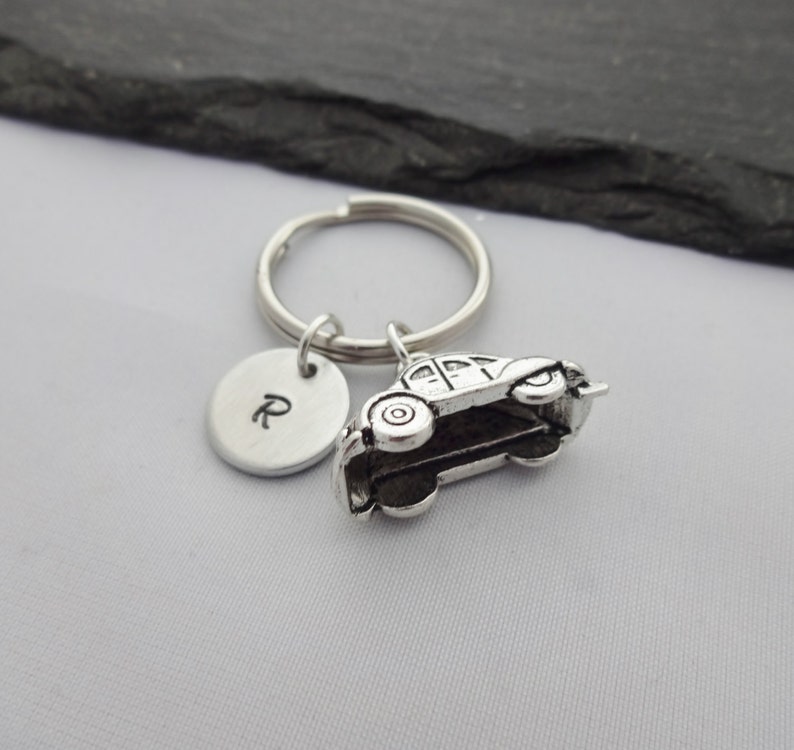 Car Keyring Initial Car Keyring Hand Stamped Keyring Travel Etsy UK