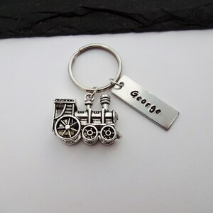 Train Keyring, Train Gifts, Name Keyring, Train Keychain, Personalised Gifts, Charm Keyring, Train Lover Gift, Train Driver Gift image 5