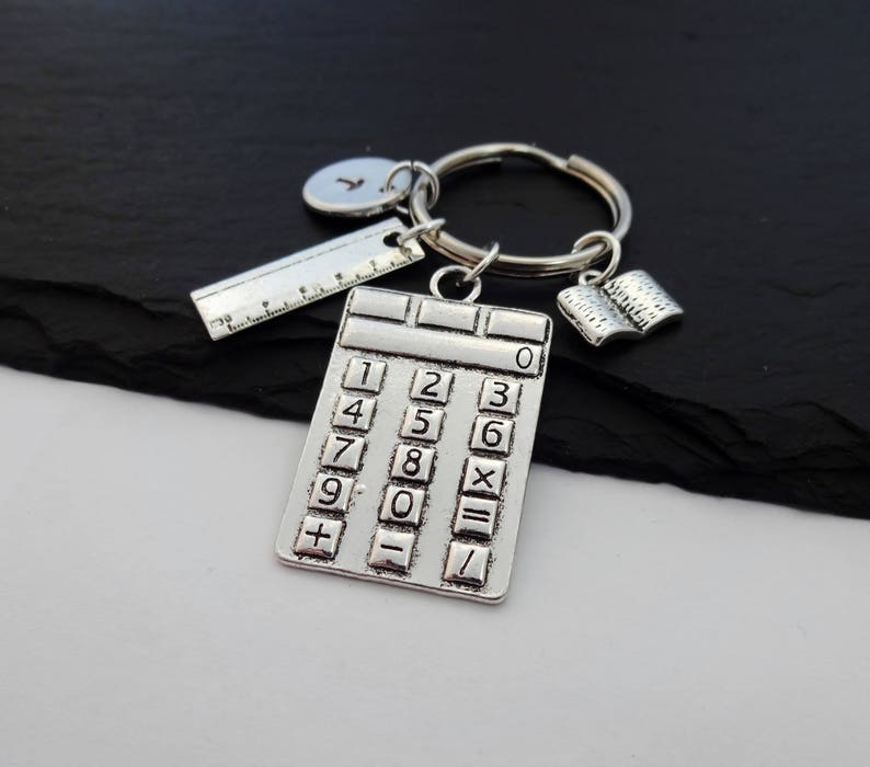 Maths Teacher Keyring Calculator Keychain Teacher Gifts Etsy