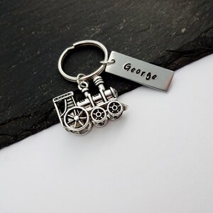 Train Keyring, Train Gifts, Name Keyring, Train Keychain, Personalised Gifts, Charm Keyring, Train Lover Gift, Train Driver Gift image 7