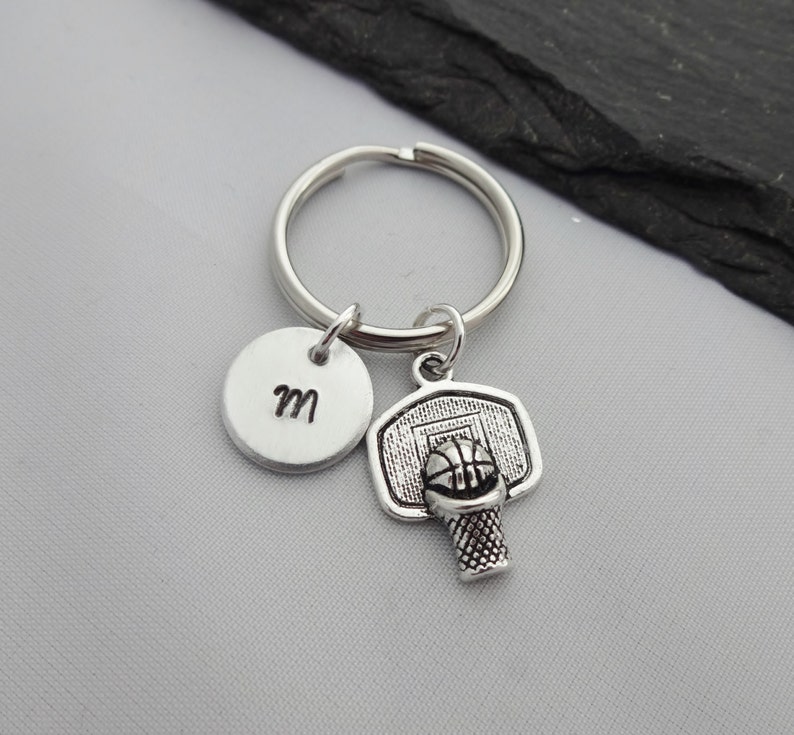 Basketball Keyring Initial Keyring Basketball Keychain Etsy UK