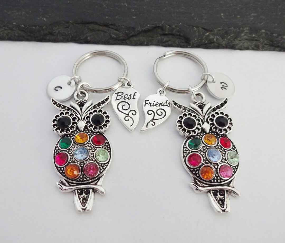 Friendship Keyrings, Best Friends Keyring, Keyring Set, Set of 2, Owl ...