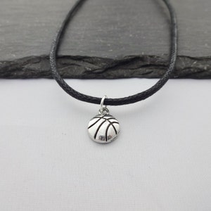 Basketball Choker, Basketball Necklace, Basketball Gift, Basketball Gifts, Black Cord Necklace, Charm Necklace, Sport Necklace, Jewelry Bild 5