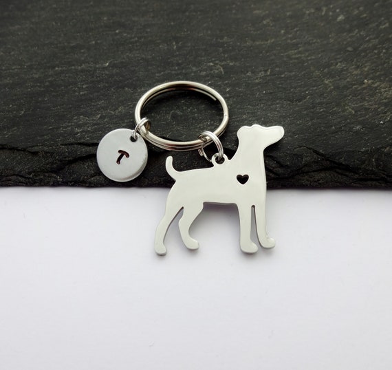Dog Keyring Initial Keyring Hand Stamped Keyring Pet Keyring Charm Keyring Dog Keychain Dog Gifts Dog Gift Pet Keychain Animal Etsy UK