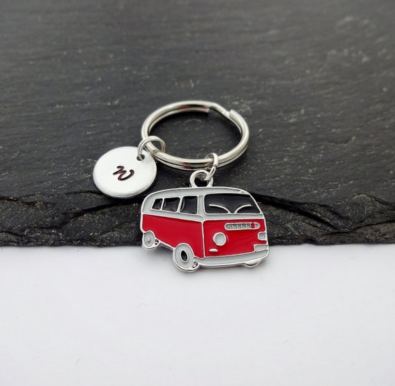 Porte-clés de camping-car, porte-clés initial de camping-car, rouge ou  vert, porte-clés de camping-car, VW, porte-clés de charme, cadeau  personnalisé, cadeaux de camping-car -  France