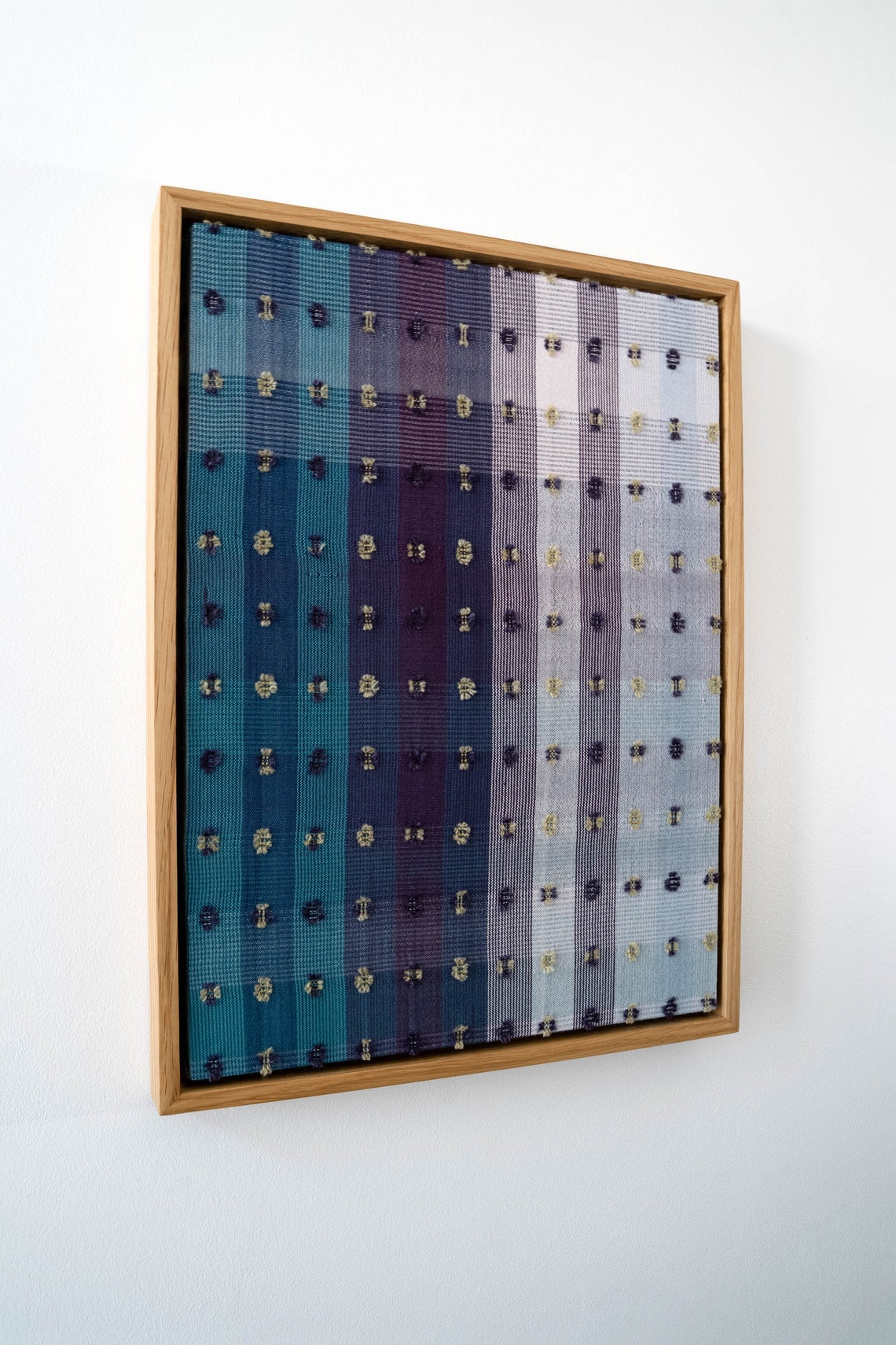 Handwoven Textile Art Framed Woven Wallhanging Fibre Art Etsy