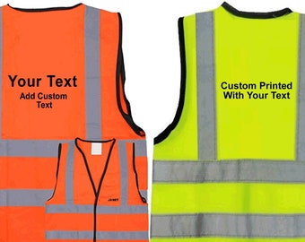 Add Custom Print to your order of Children Adult Vests Bibs Orders Custom Print Options Either Back Front or Both Additional Text/Logo