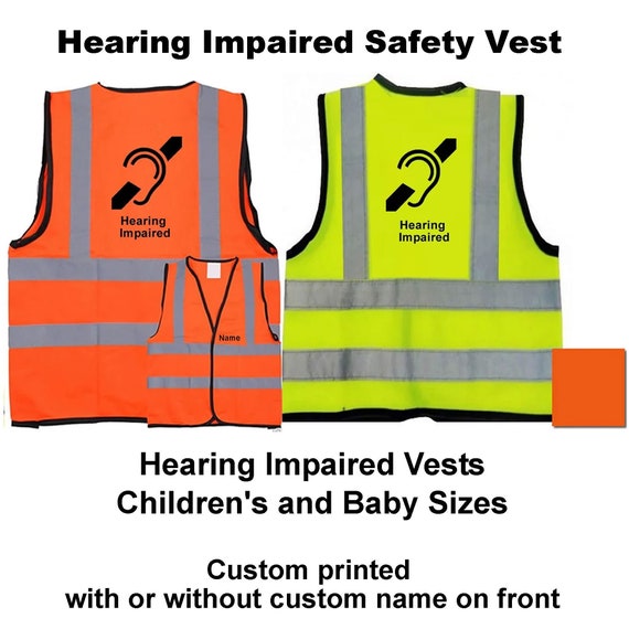 Hearing Impaired Children Vest Printed Custom Reflective Safety