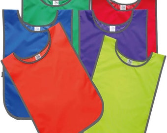 Adult Sports Vests Apron Style Bibs Event ID Crowd Control One Size Fits All Red Blue Green Yellow Orange