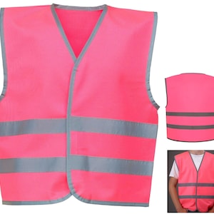 Chalecos de color rosa intenso para bebé, chaleco reflectante, alta  visibilidad, seguridad deportiva para bebés -  México