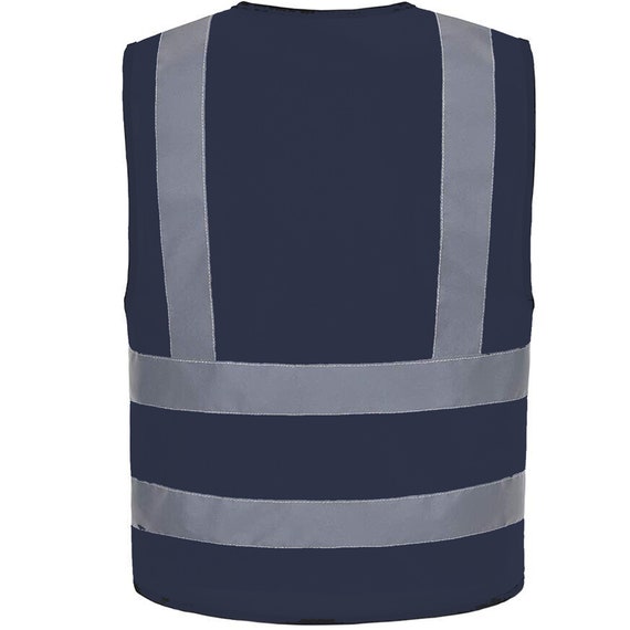 Simply Hi Vis Safety Vest – Blau, Größe XL+, Gedruckte Weste Mit Besuchertext – NEU