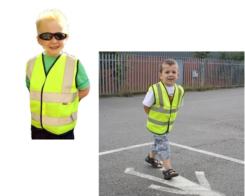 Child & Infant Printed Customized Reflective Safety Vest Etsy