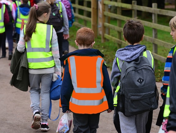 Gilet de sécurité réfléchissant jaune pour enfant