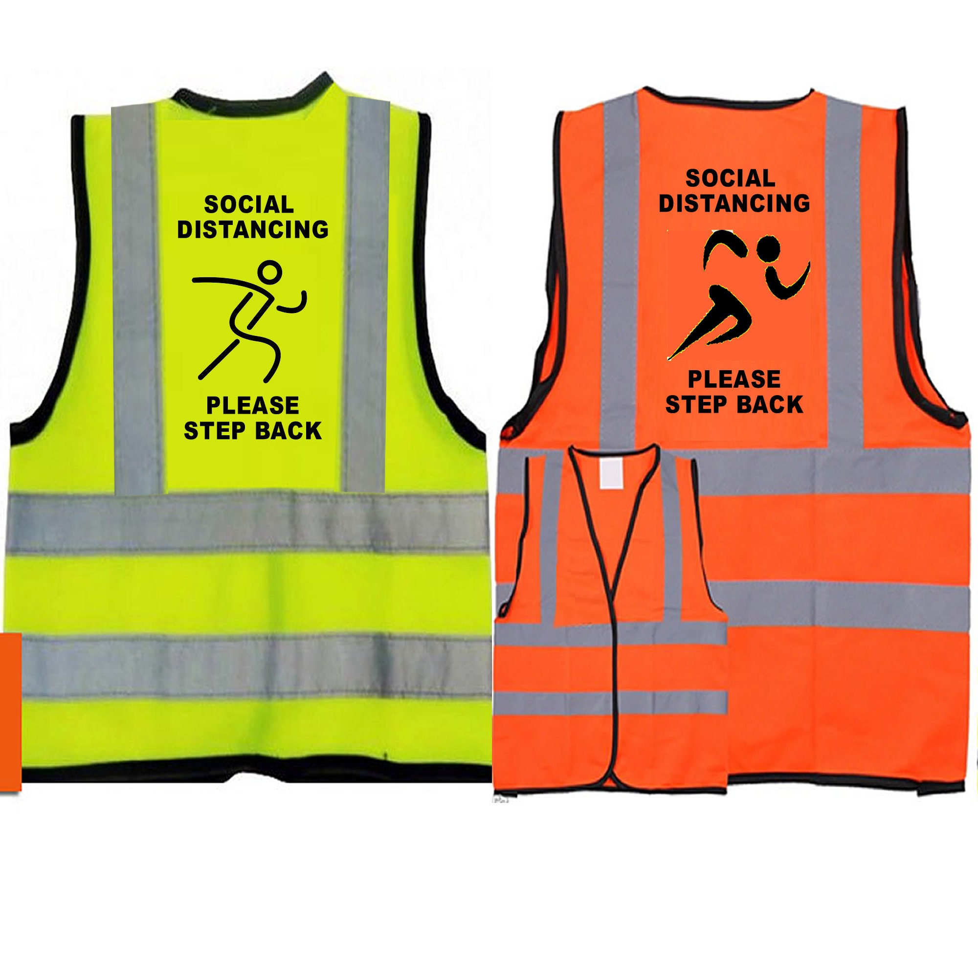 Custom Printed & Social Distancing Vest Adult Safety Vests -