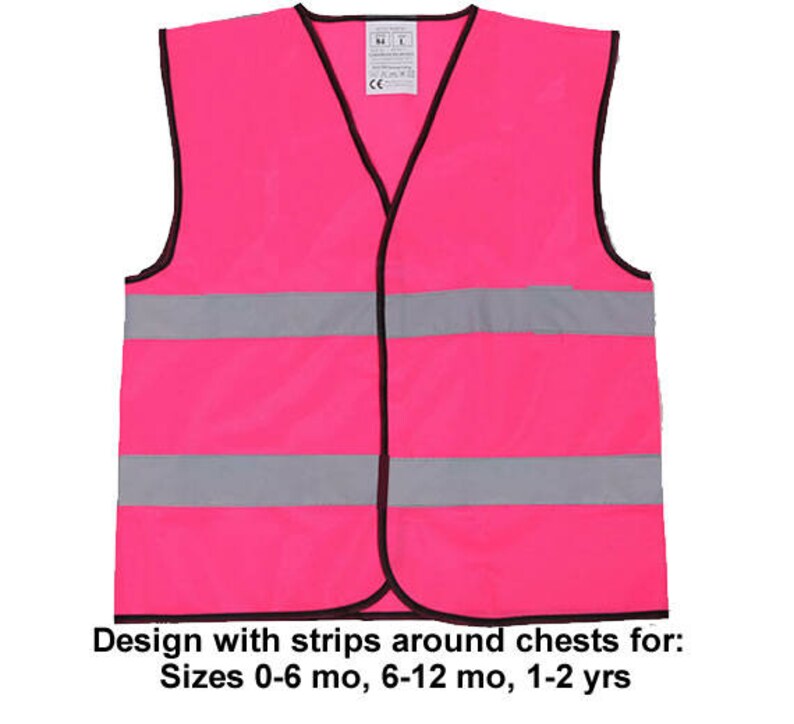 Baby Toddler Reflective Safety Vests Hot Pink Hi Visibility Etsy