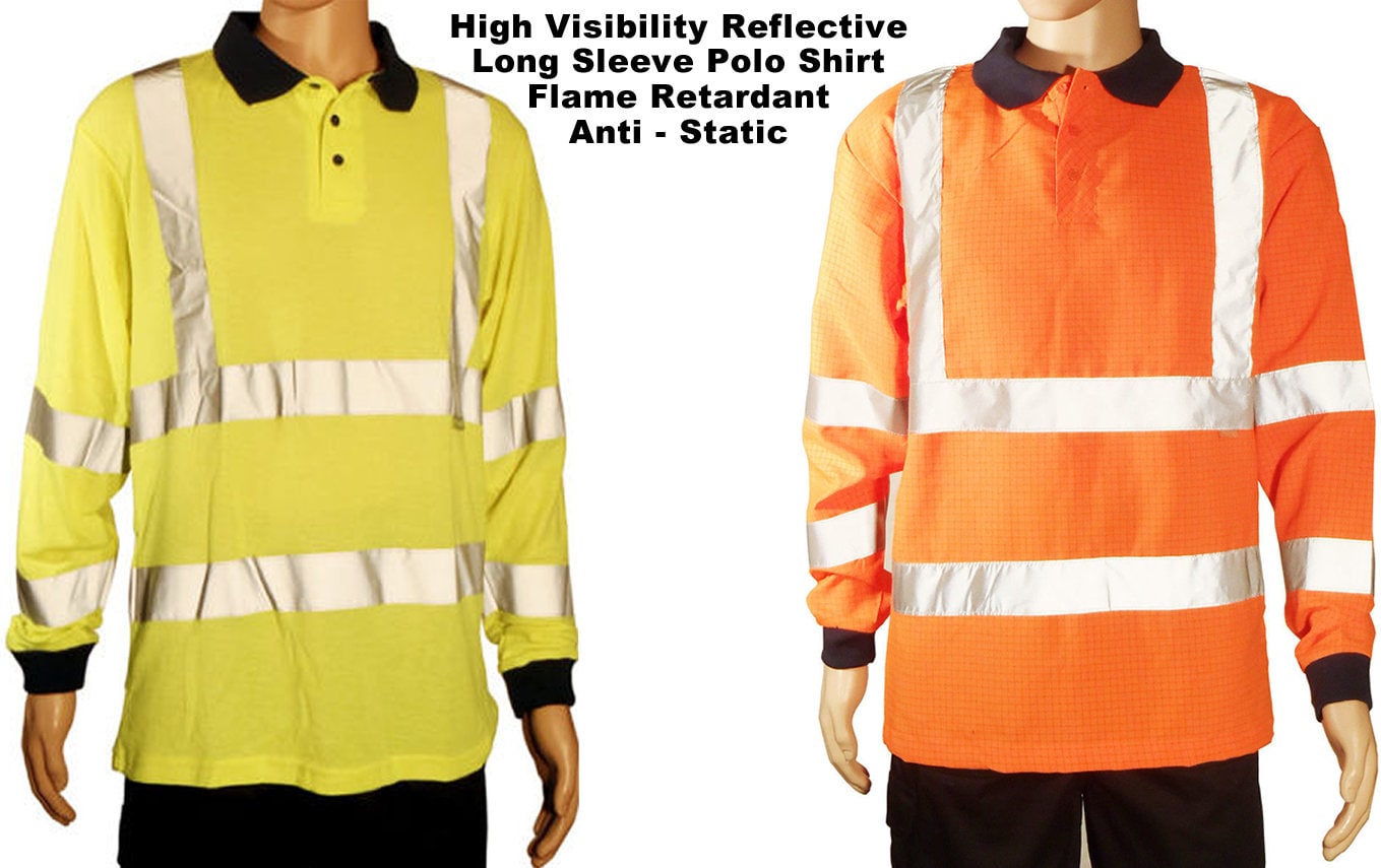 Flame retardant hi vis polo shirt sale