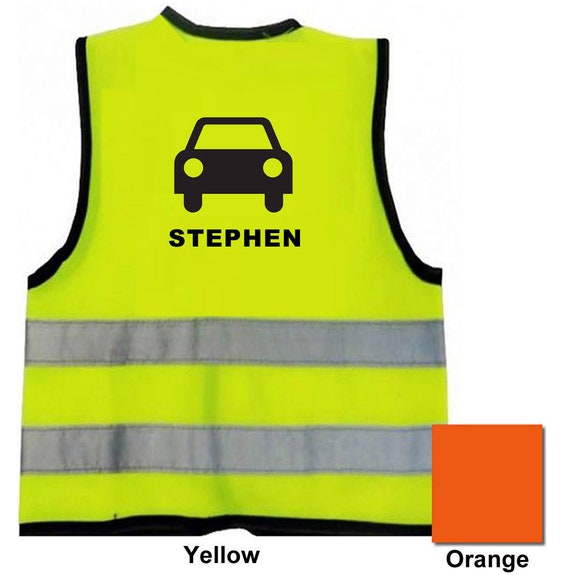 Enfants Gilets Imprimé Train Voiture Tracteur Nom Personnalisé Bébé Sécurité  Réfléchissante Nom Personnalisé Logo Texte Orange Jaune Haute Visibilité  Bébé 12 ans -  Canada