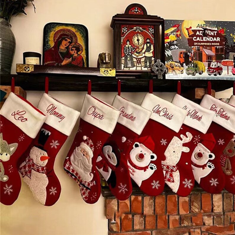 Personalized Christmas Stockings,Christmas gift,christmas stocking,christmas,christmas decor,kids socks image 1