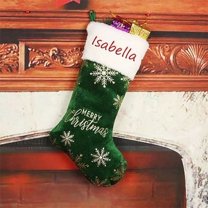 Personalized Christmas Stockings,Christmas gift,christmas stocking,christmas,christmas decor,kids socks image 2