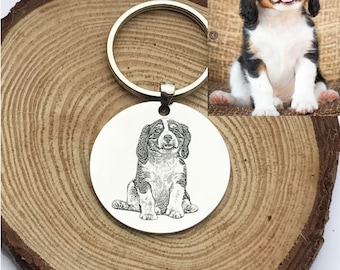 Personalised Photo Keychian  Gift for Birthdays / Mother's Day / Father's Day, Personalized Keychain,dog and cat photo keychain necklace