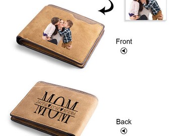 Personalized Mens Wallet, Engraved Mens Wallet,Photo Wallet For Men,Custom Wallet For Men,Valentines Gift,Fathers Day Gift,Christmas Gift