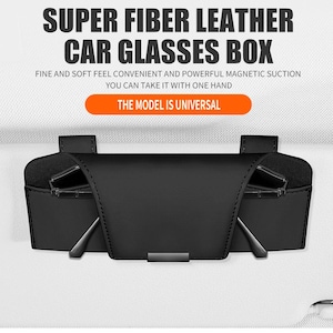 Personalized Leather Car Visor Sunglasses Holder Clip: Auto Organizer