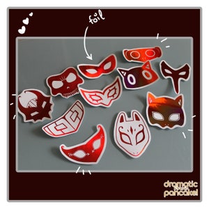 Persona 5-Maske. Folienaufkleber.