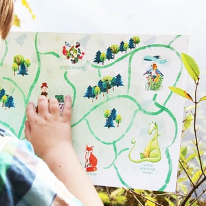 Dois mapas de simulação para impressão; Mapas para download, mapas de simulação, mapas de faz de conta, mapas de aventura para crianças