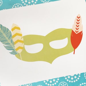 3 Printable Paper Fairy Mask Flower Masks, Kids Costumes, Feather Masks, Kids Gifts, Printable Masks, Pretend Play, Imaginative Play image 3