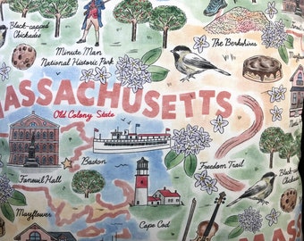 Massachusetts pillow cover