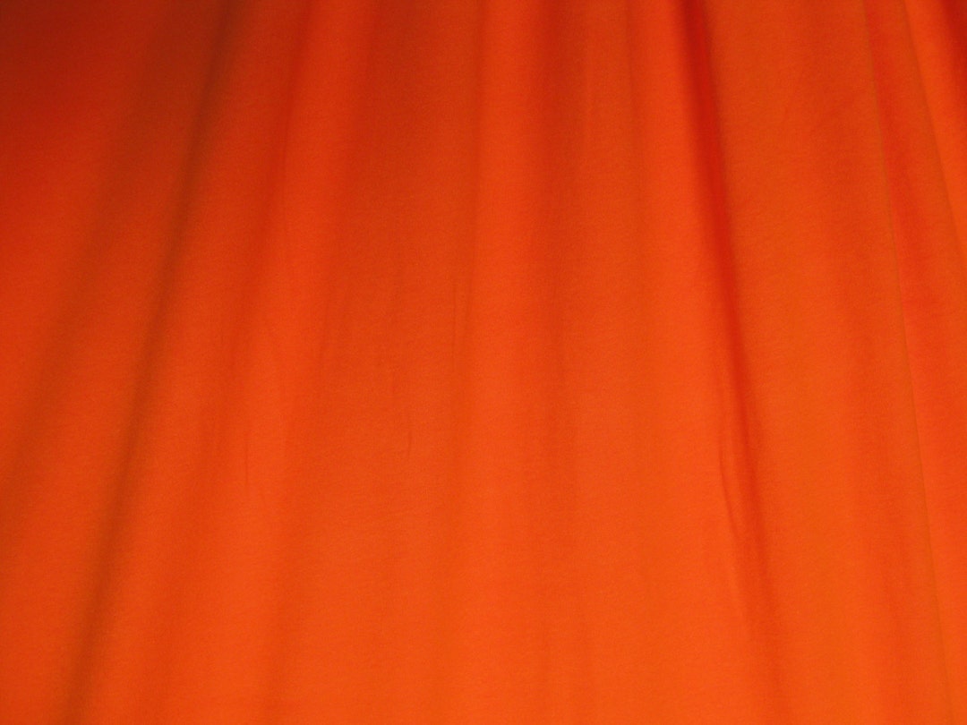 Orangered Cotton Solid Knit Jersey Fabric Two Way Stretch Spandex